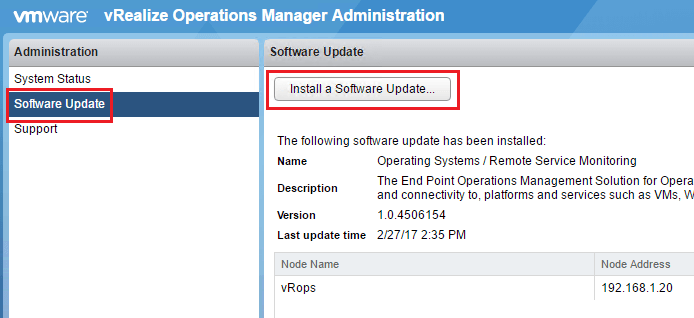 Vrealize operations manager appliance